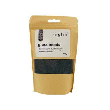 Reslin Glass Beads - Silver Grey
