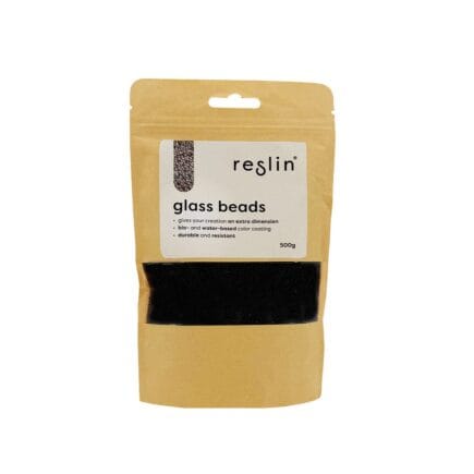 Reslin Glass Beads - Pitch black