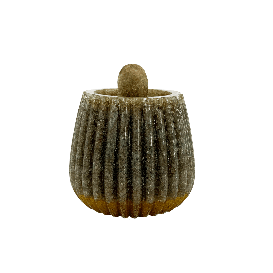 Siliconen mal - Krijtstreep pot + deksel 9,8x8cm - RESLIN - Image 3