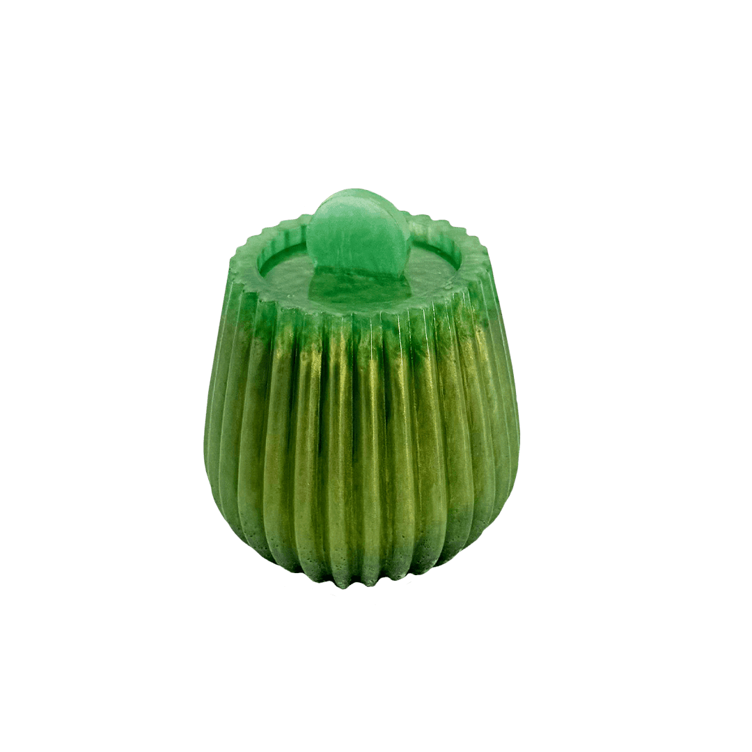 Siliconen mal - Krijtstreep pot + deksel 9,8x8cm - RESLIN - Image 2