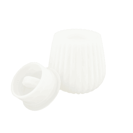 Siliconen mal - Krijtstreep pot + deksel 9,8x8cm - RESLIN